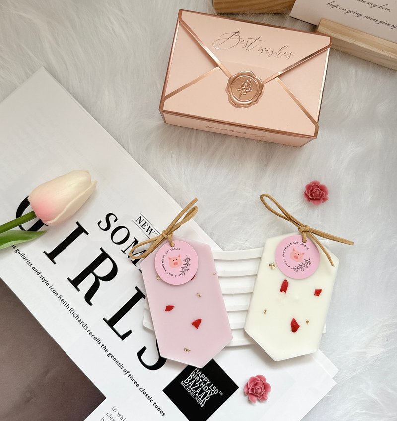 Wedding souvenirs, bridesmaid gift - rose gold foil scented Wax tablets - เทียน/เชิงเทียน - ขี้ผึ้ง สึชมพู