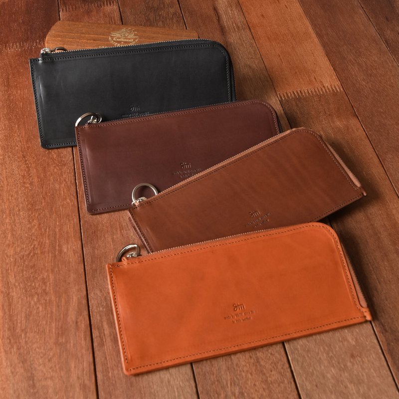 【From Seoul】 Zipper wallet long type (4colors) - 錢包/皮夾/長短夾 - 真皮 