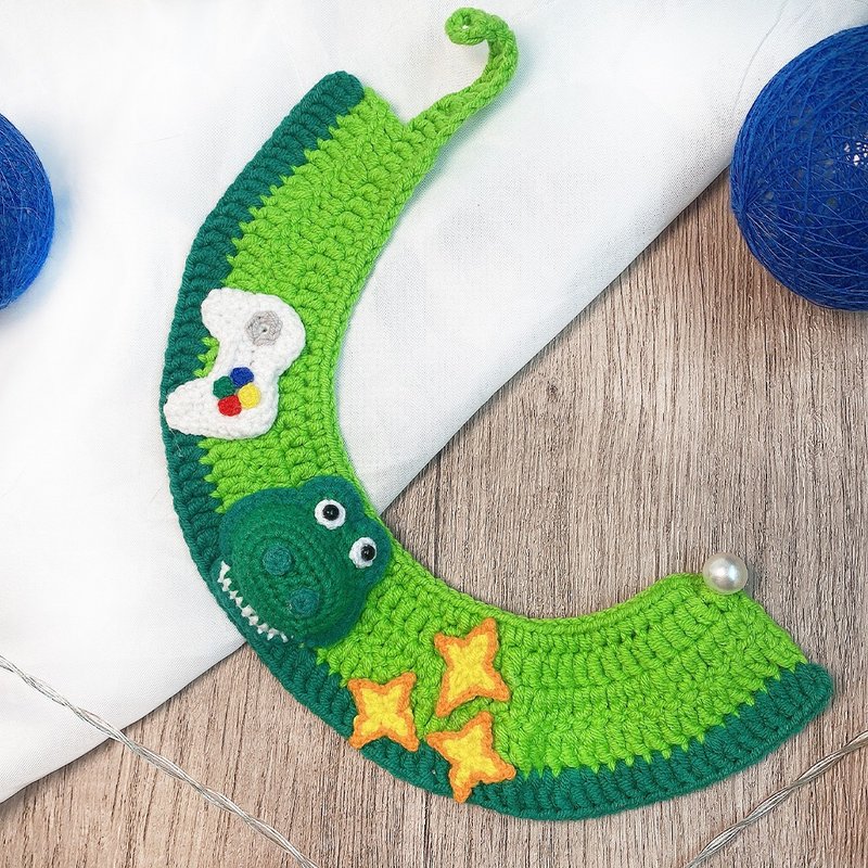 Green Dinosaur Pet Scarf|Cute Characters|Dogs or Cats - อื่นๆ - ผ้าฝ้าย/ผ้าลินิน 