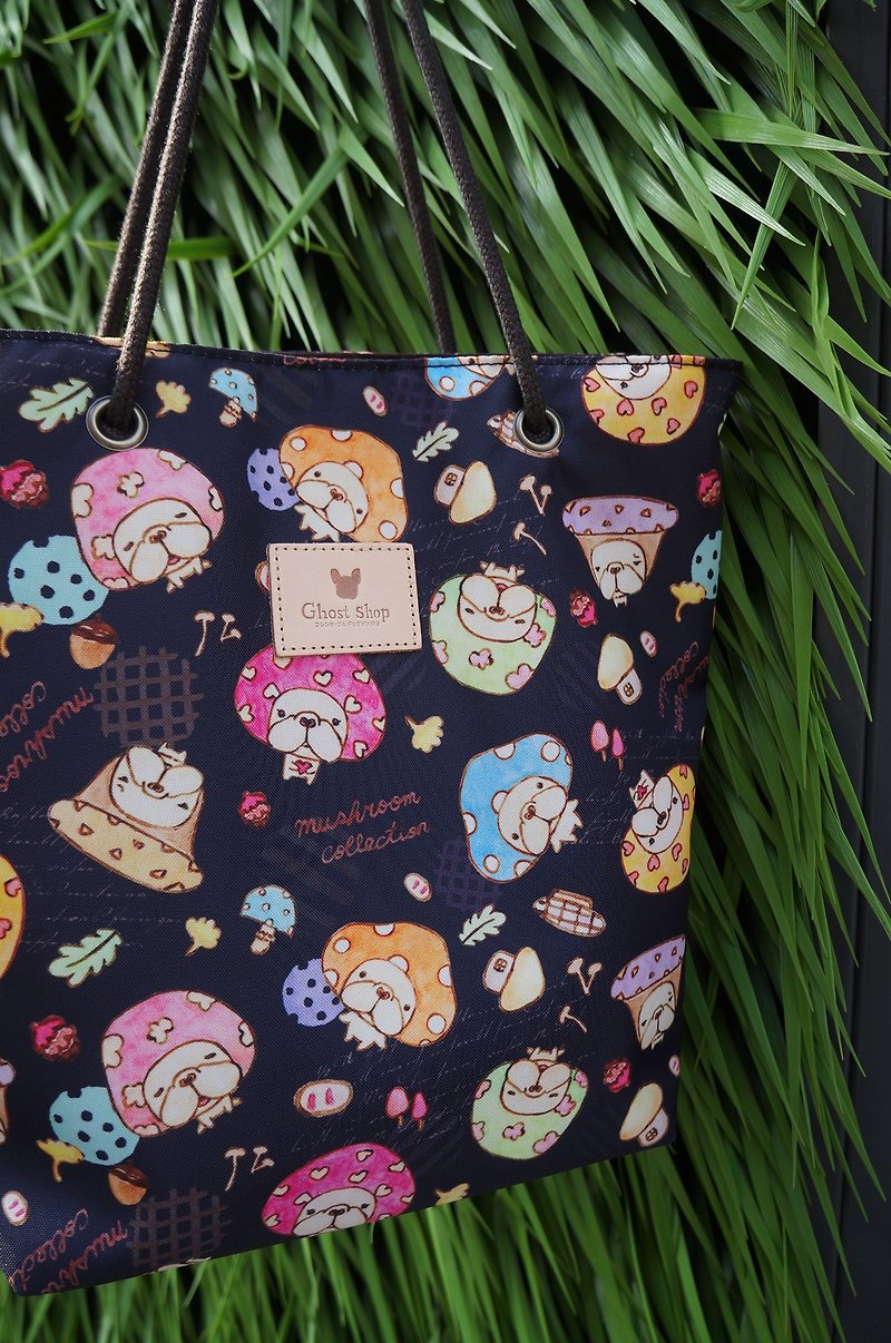 (Sold Out) Mushroom and Mushroom-Afternoon Tote Bag - Handbags & Totes - Other Materials Purple
