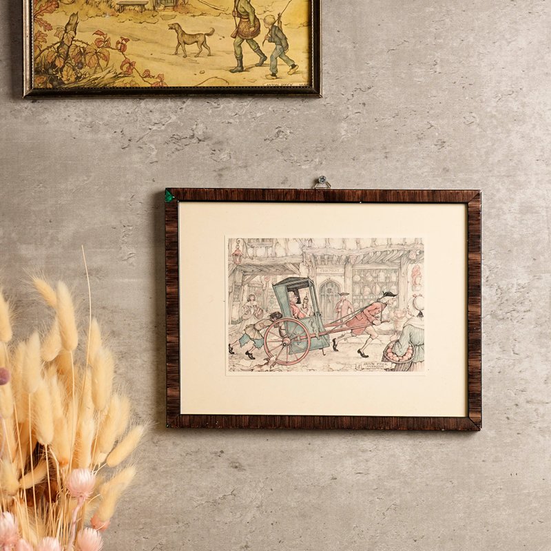 荷蘭Anton Pieck 'Spoedgeval(緊急)'印刷版畫 - 海報/掛畫/掛布 - 紙 多色