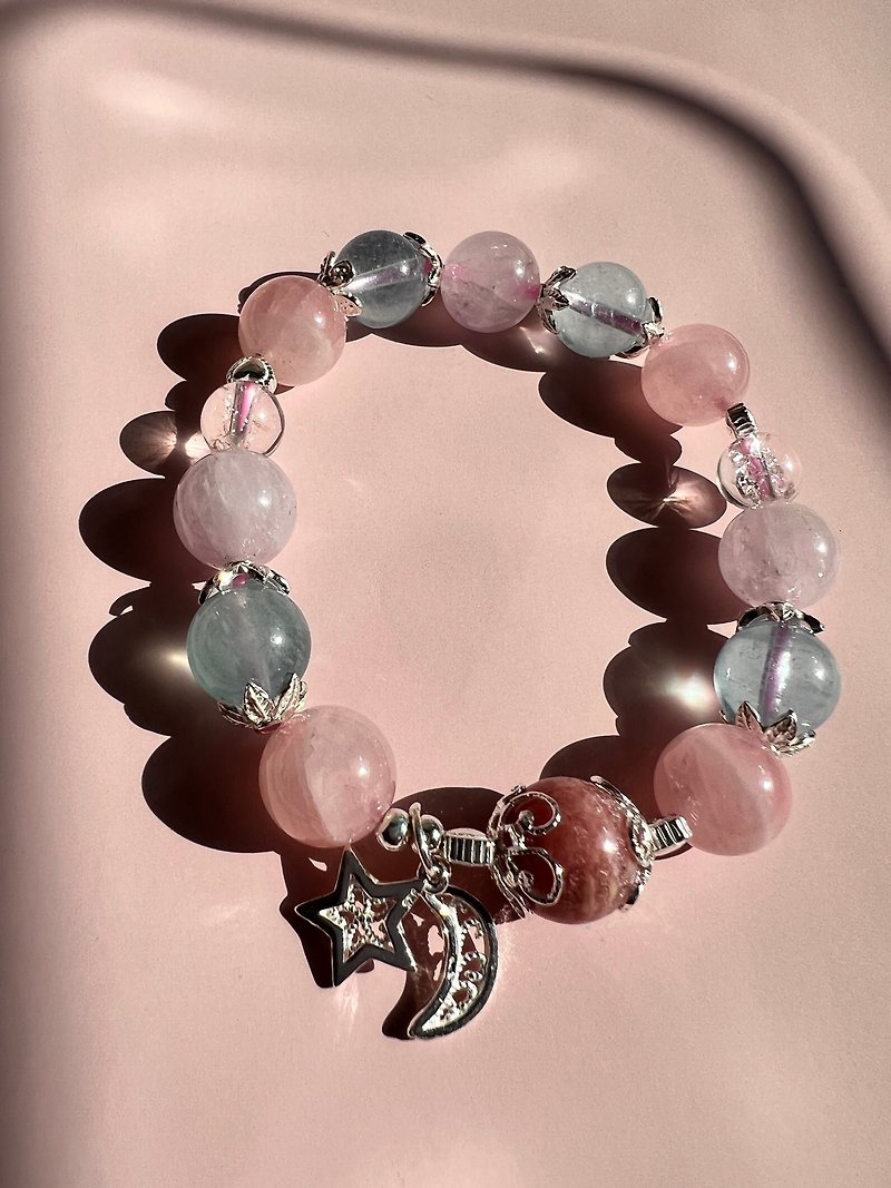 Stone Blue BMW Pink Crystal Starlight Pink Crystal Lavender Amethyst Design Bracelet - Bracelets - Crystal Multicolor