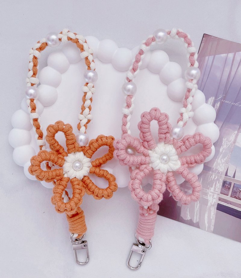 Flower phone strap - เชือก/สายคล้อง - ผ้าฝ้าย/ผ้าลินิน 