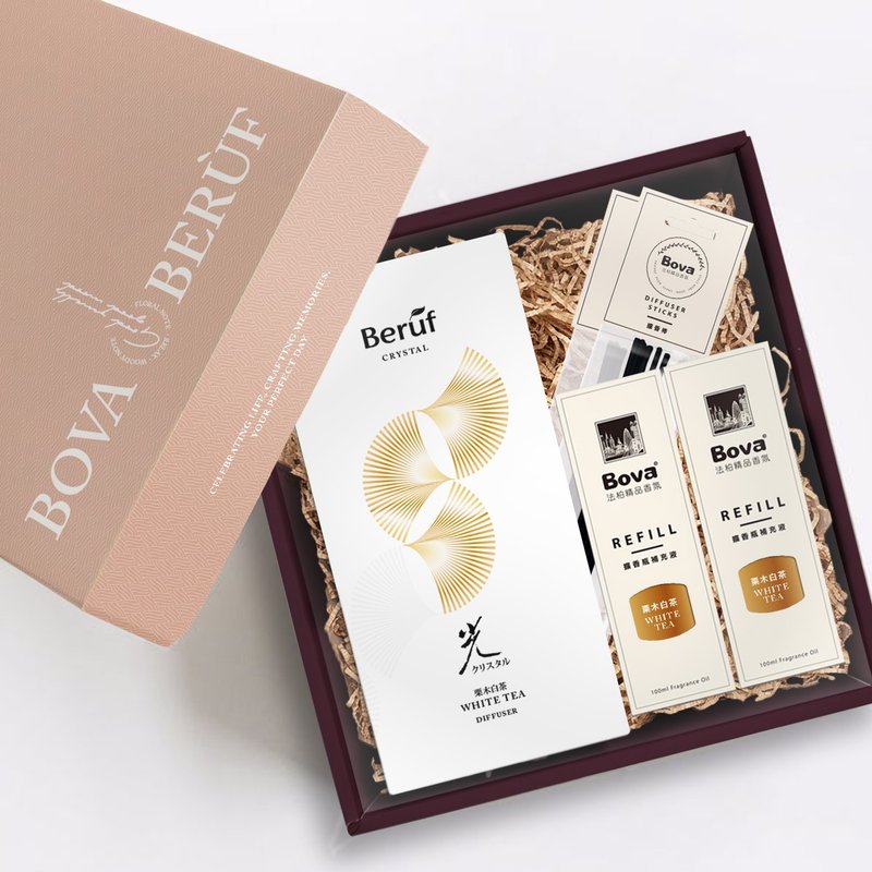 [New product launch] [Faber Bova Official] Crystal Fragrance Light Bottle Gift Box (1 Light Bottle + Refill Set) - น้ำหอม - วัสดุอื่นๆ หลากหลายสี