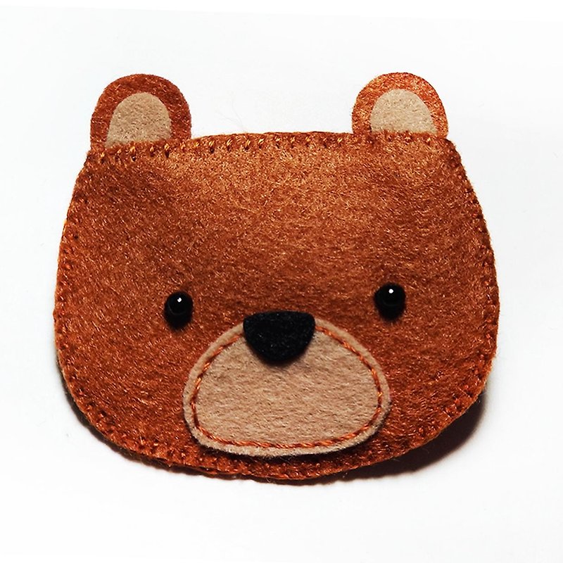 Cute animal- Brown bear   Juie Handmade - Hair Accessories - Other Man-Made Fibers Brown