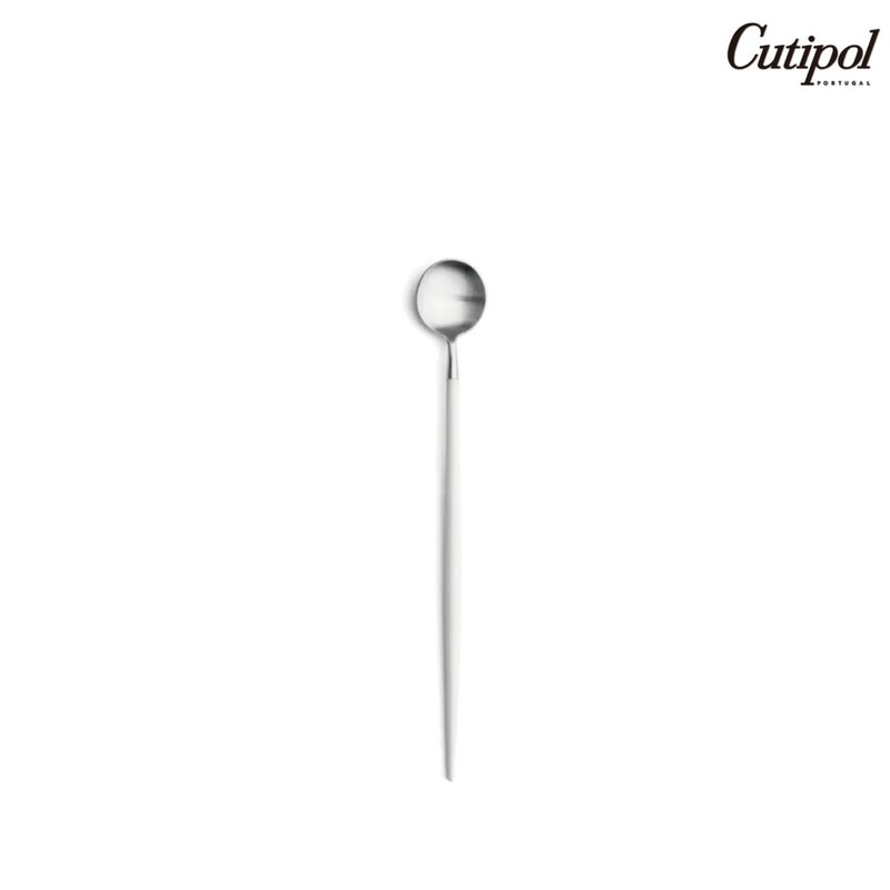 葡萄牙Cutipol GOA系列白柄21cm攪拌匙 - 刀叉/湯匙/餐具組 - 不鏽鋼 黑色