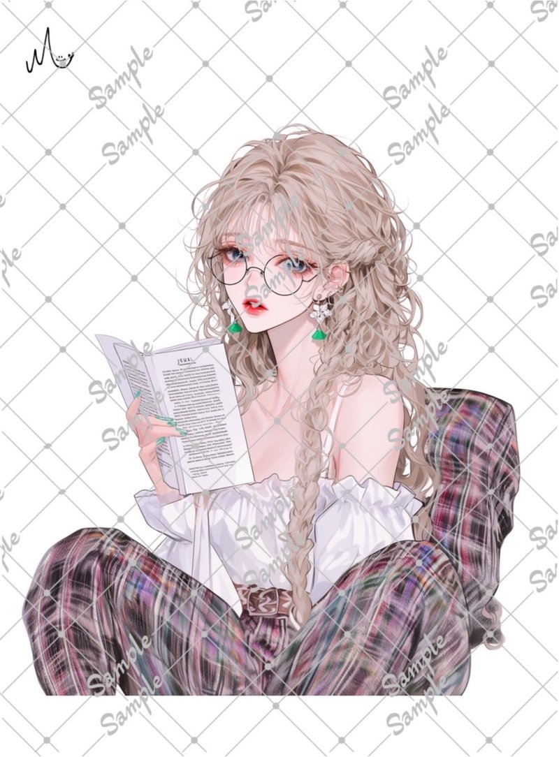 オリジナル人物ステッカー - 貼紙 - 紙 