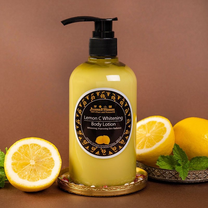 Lemon C Whitening Body Lotion - ครีมอาบน้ำ - วัสดุอื่นๆ สีเหลือง
