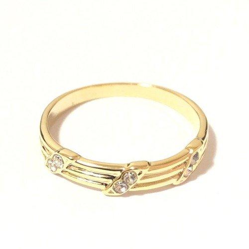 Okamoto Jewelry Simple Crystal Ring (ピンキーリング可能)