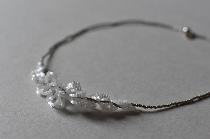 花冠 (かかん) 46cm / silver - 項鍊 - 玻璃 