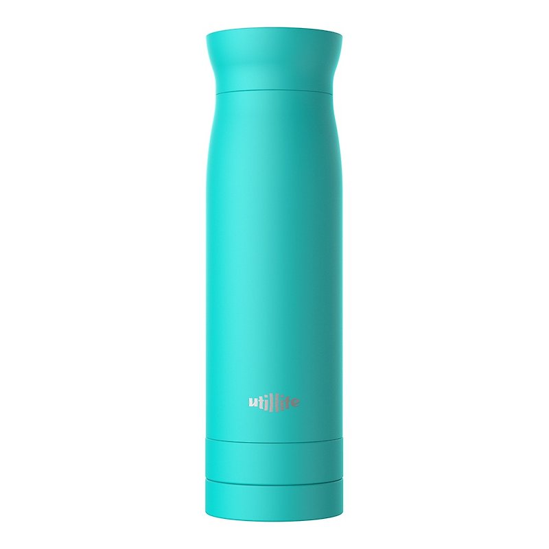加拿大 utillife Grab-n-Go 收納夾層保溫杯/湖水綠/420ml - 水壺/水瓶 - 其他金屬 藍色