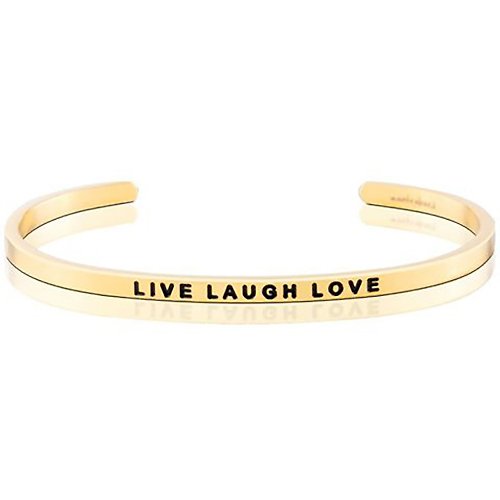 Missiu 法國蕾絲刺繡手環 Mantraband悄悄話手環- LIVE LAUGH LOVE 讓生活充滿笑與愛