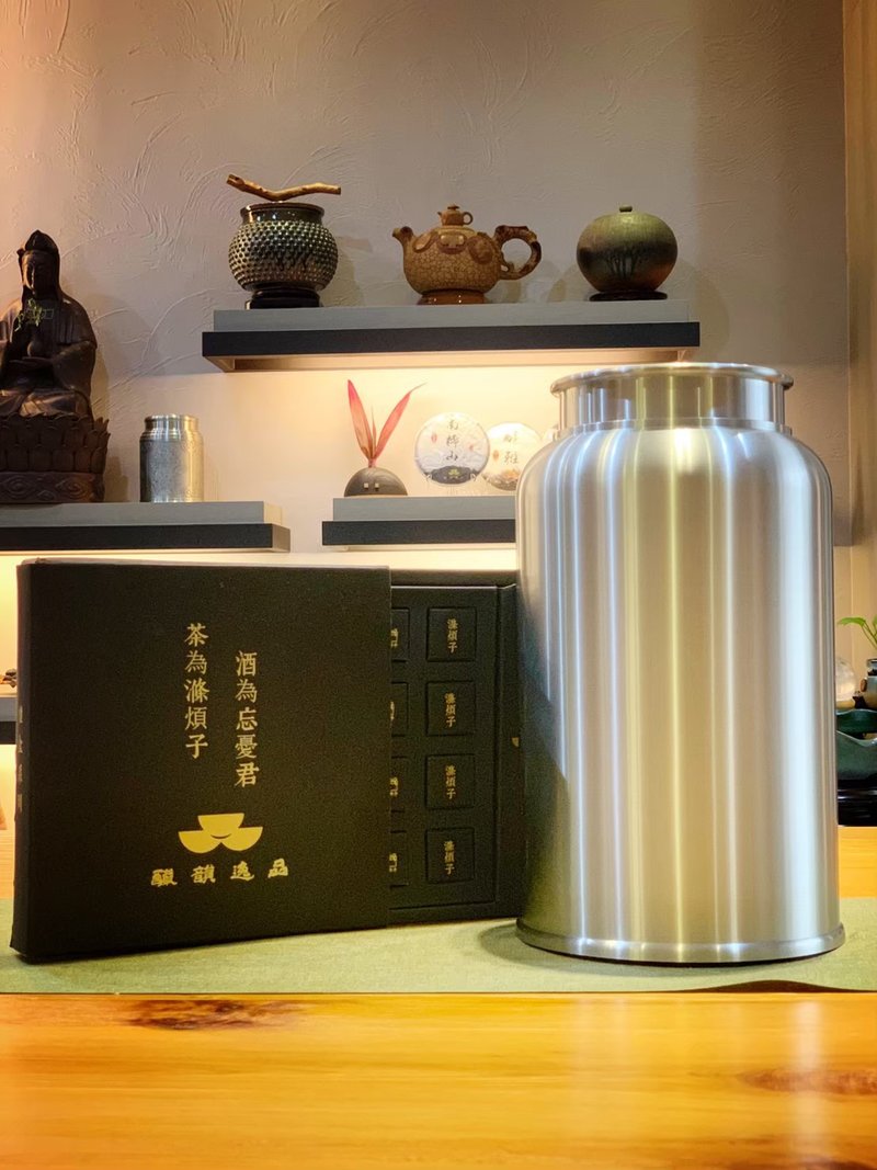 釅韻逸品【馬來西亞訂製款特大錫罐】 - 茶壺/茶杯/茶具 - 其他金屬 銀色