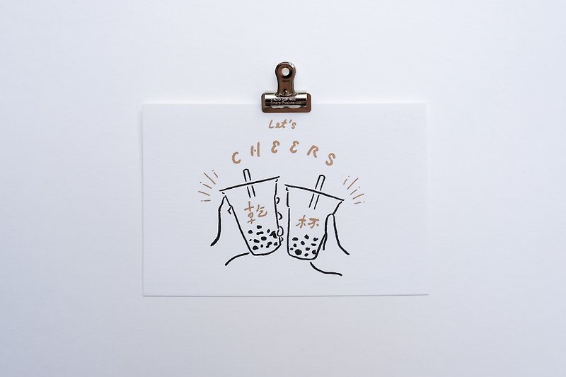 WHOSMiNG Taiwan Postcard Series-BUBBLE TEA Pearl Milk Tea - การ์ด/โปสการ์ด - กระดาษ ขาว