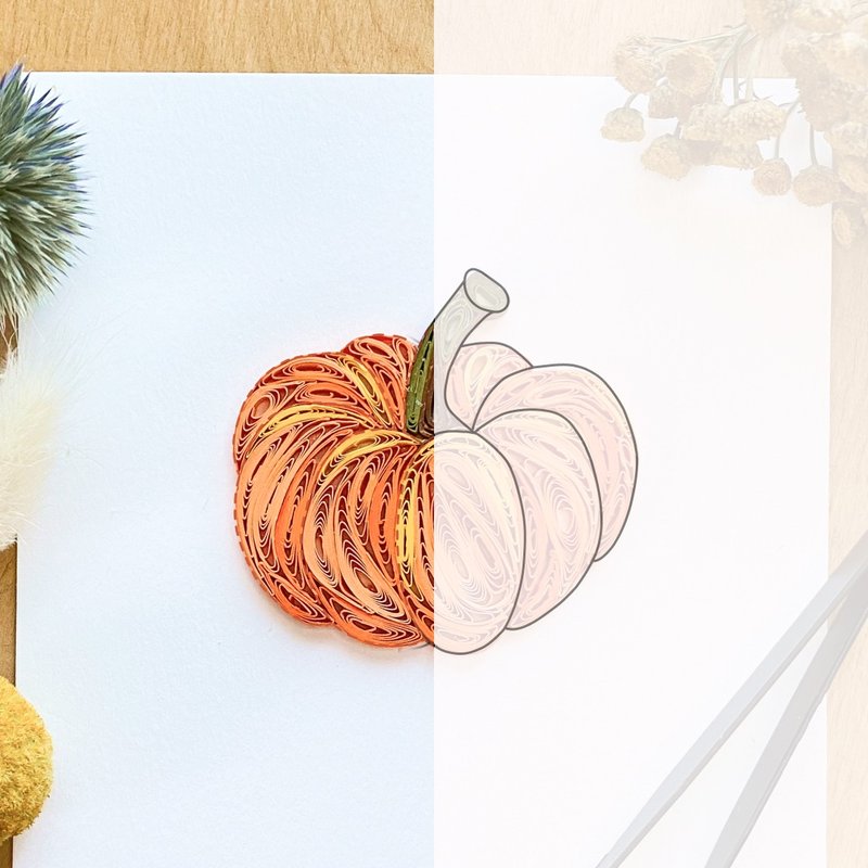 Digital Download - Pattern Paper Quilling Pumpkin - DIY - Logo 設計/圖案設計 - 其他材質 
