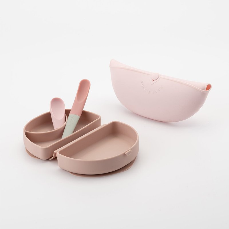 Miniware 合掌包經典全配(外出必備防漏易洗) - 寶寶/兒童餐具/餐盤 - 矽膠 多色