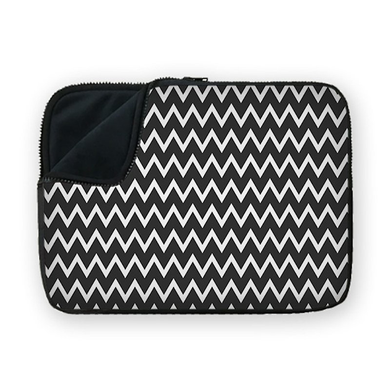 Black pattern02 shock-absorbing waterproof laptop bag BQ1-ODGS8 - กระเป๋าแล็ปท็อป - วัสดุอื่นๆ 