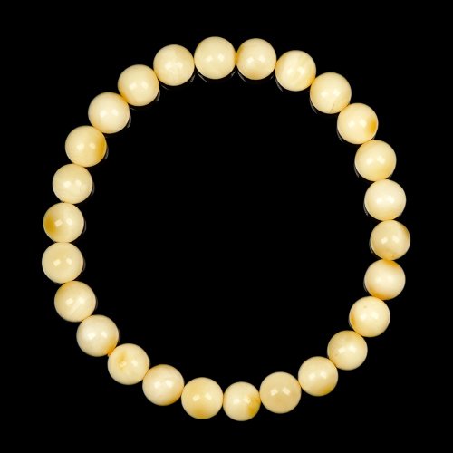 正佳珠寶 Gemsrich Jewelry 【正佳珠寶】蜜蠟琥珀 頂級橙皮微妖花純白蜜 6.8-7.3mm