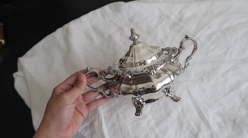 Silver double handle kettle - ของวางตกแต่ง - เงิน 