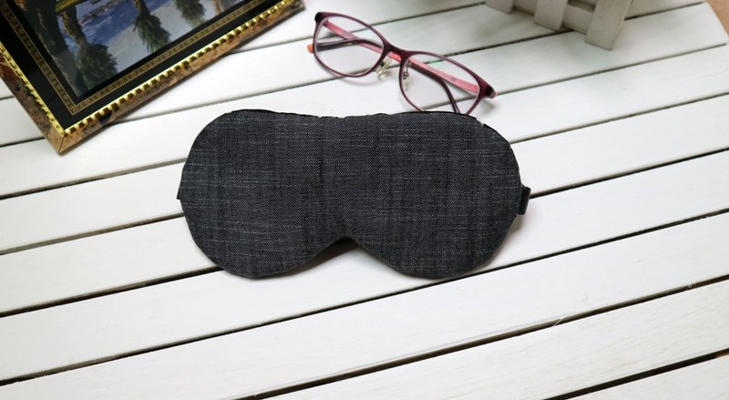 灰黑水洗牛仔 可調式 睡眠眼罩 sleep mask - 眼罩 - 其他材質 
