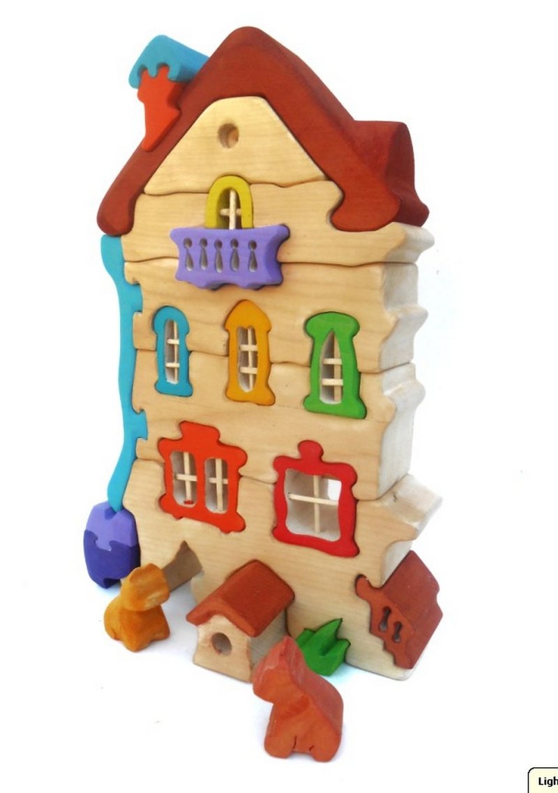 Wooden Building Blocks Educational Toys / Building Sensory Toddler Toys - Kids' Toys - Wood Multicolor