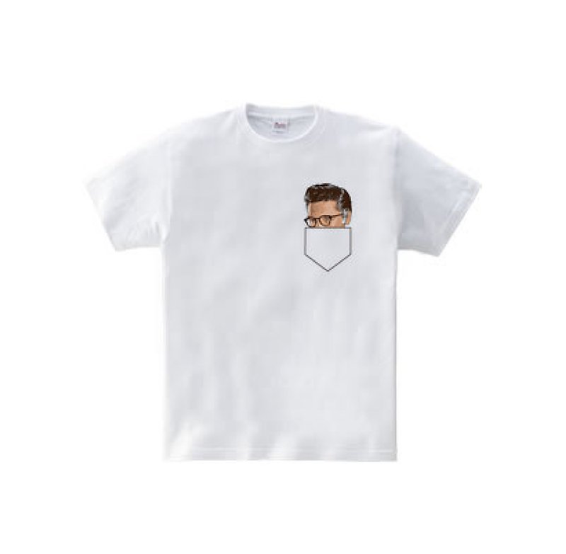 エリベスポケット（5.6oz Tシャツ） - 男 T 恤 - 棉．麻 白色