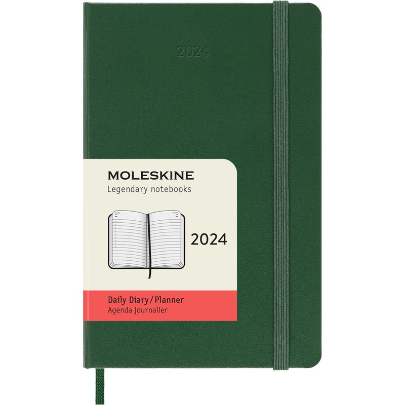 _勿上架_MOLESKINE 2024 日記手帳 12M 硬殼 口袋型 綠 燙金服務 - 筆記本/手帳 - 紙 綠色