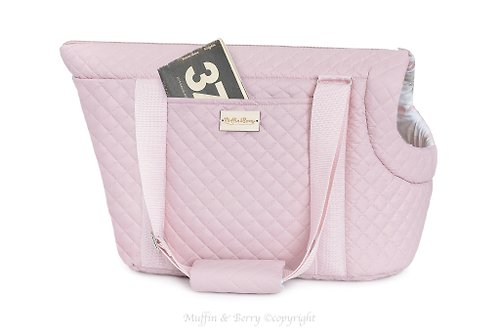 松饼和浆果 NEW - MIA pet bag with adjustable length shoulder straps pink color
