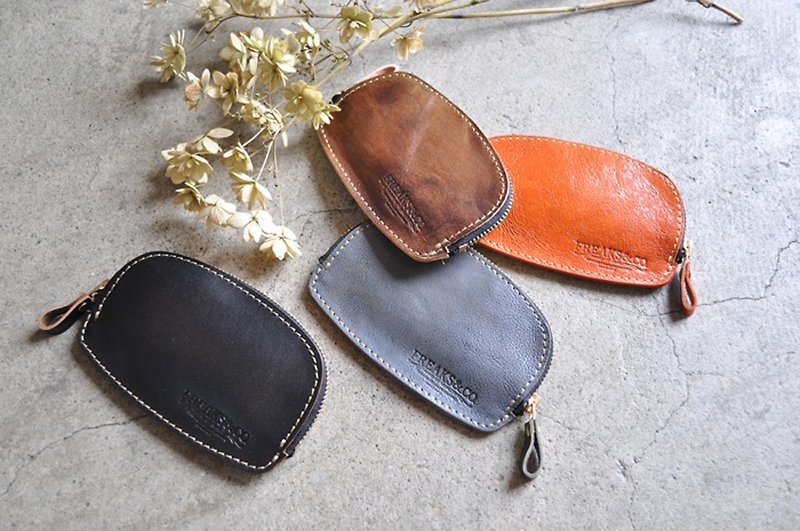 Oval wallet 4 color expansion coin case wallet - กระเป๋าสตางค์ - หนังแท้ หลากหลายสี