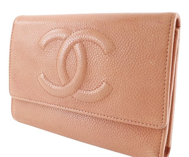日本直送】シャネル CHANEL ココマーク 三つ折り財布 キャビア
