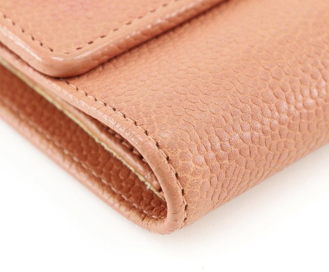 日本直送】シャネル CHANEL ココマーク 三つ折り財布 キャビアスキン