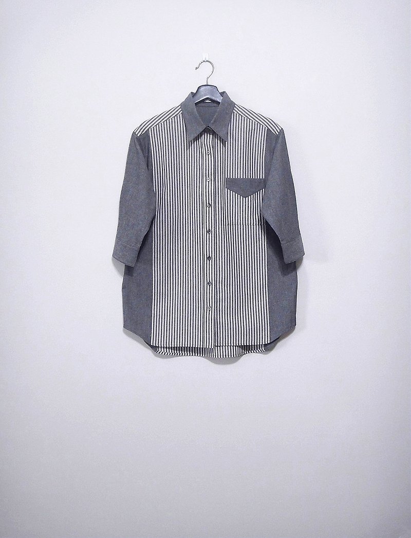 striped shirt - Women's Shirts - Cotton & Hemp Gray