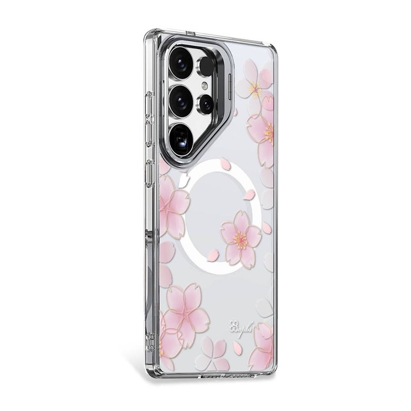 apbs Samsung S25/S24系列 防震雙料隱形立架磁吸手機殼-吉野櫻 - 手機殼/手機套 - 其他材質 多色