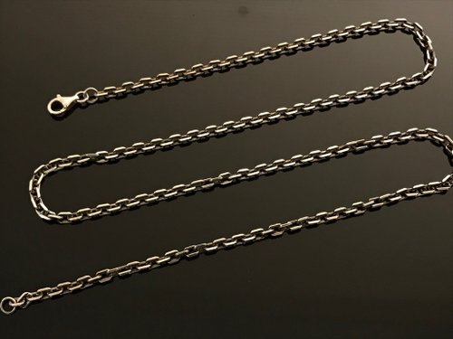 Angus925silver 【銀鍊系列】方切銀鍊 /S/45-50cm/925/純銀
