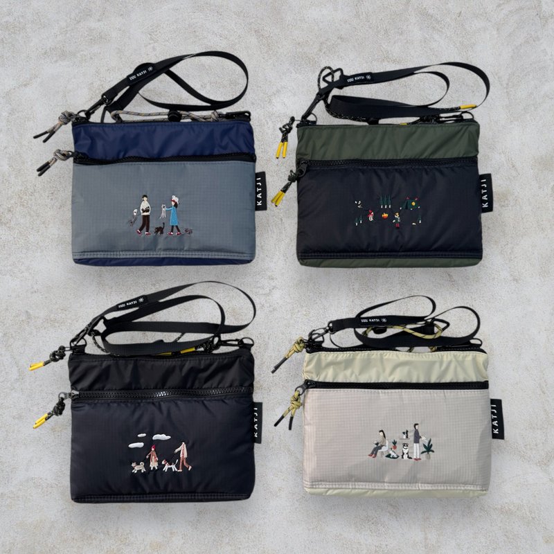 Timmy Bag - Crossbody Nylon Bag can fit Ipad Mini - กระเป๋าแมสเซนเจอร์ - ไนลอน สีดำ