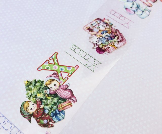 4CM 水彩PET ホワイトインク紙テープ [My Alphabets - N to Z Packing