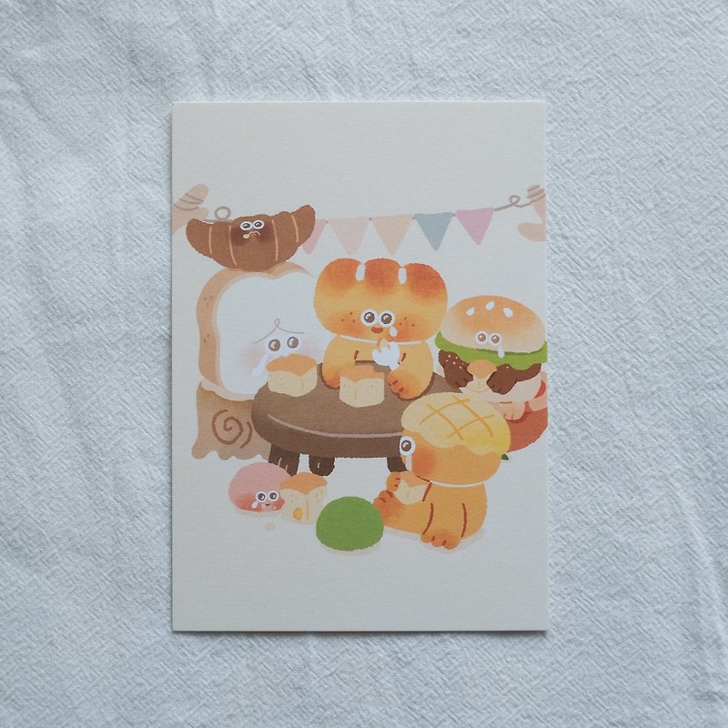 插畫收藏明信片 —【蛋糕派對】 - 卡片/明信片 - 紙 白色