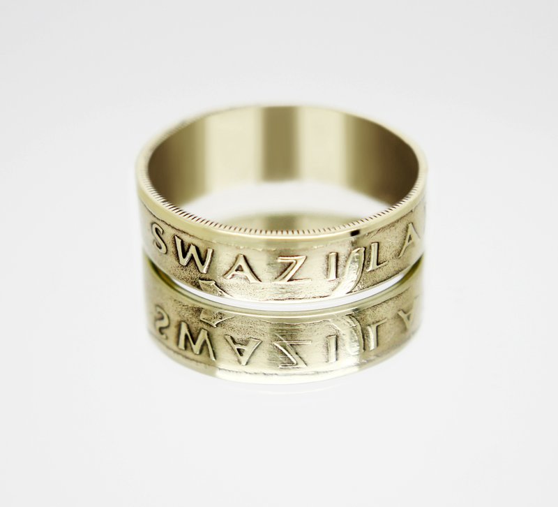 Swaziland coin ring 1 Lilangeni 1995-2009 coin rings for men coin rings woman - แหวนทั่วไป - โลหะ 