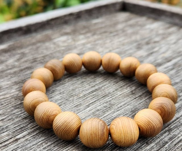 オーダーメイド）手作り 天然木 ビーズブレスレット、ウッドビーズ
