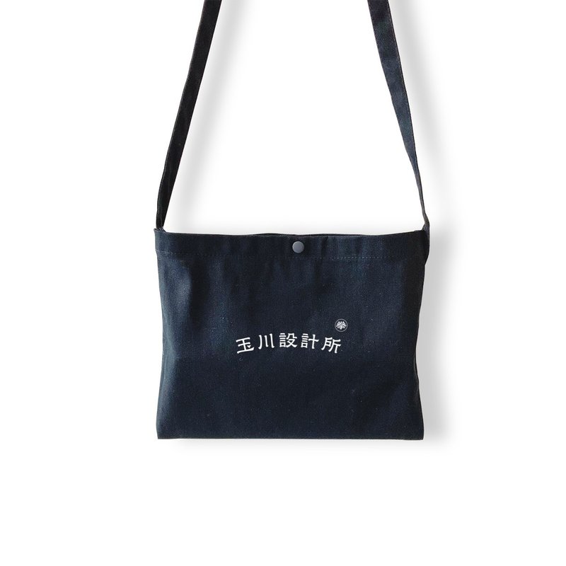 玉川デザインオフィス-キャンバスバッグ-ブラック - ショルダーバッグ - コットン・麻 ブラック