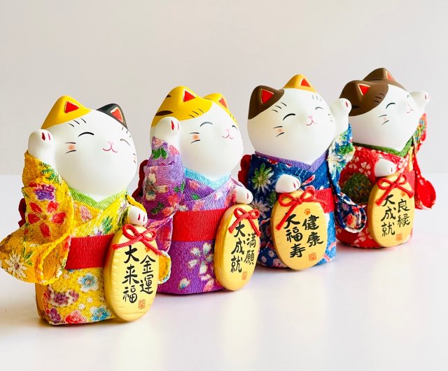 招き猫　陶器　置物　20センチ　羽織袴　商売繁盛　良縁 招き猫 陶器 置物 20センチ 羽織袴 商売繁盛 良縁