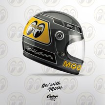 Made in Taiwan MOONEYES x GALLOP Joint Full Face Hard Hat Lego Hat (Cement Grey)