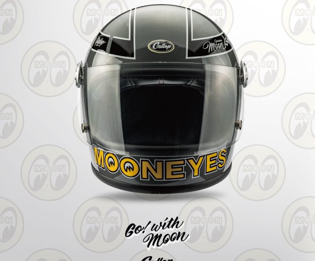 ムーンアイズ　ヘルメット BK073】ムーンアイズ Fly with MOON ジェット ヘルメット