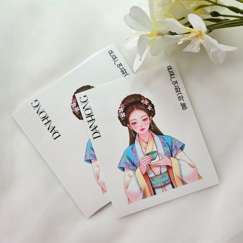 younyoun_Oriental Sticker_yeonhwa_sky blue - 貼紙 - 紙 藍色