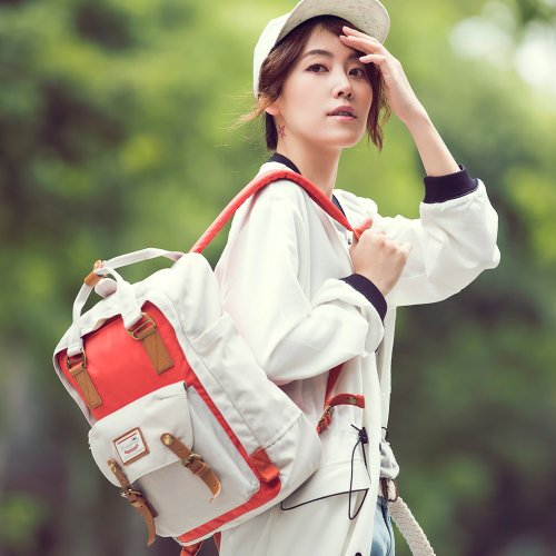 Doughnut Waterproof Macarons Backpack - Chestnut Sweet Orange