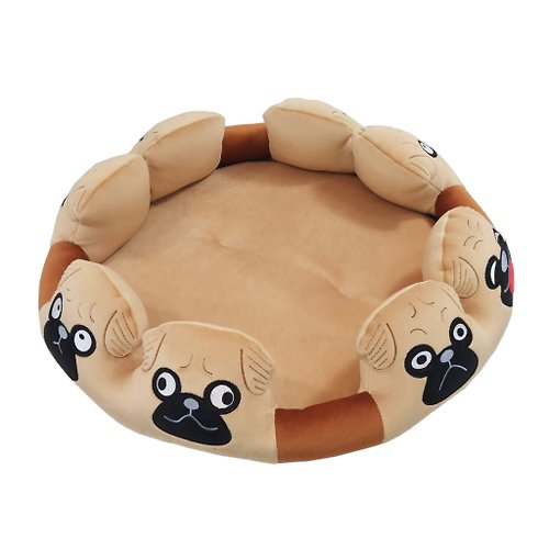 Lucky Me 寵物設計 泡湯床墊- 泡湯的巴哥 涼墊 可拆式床墊