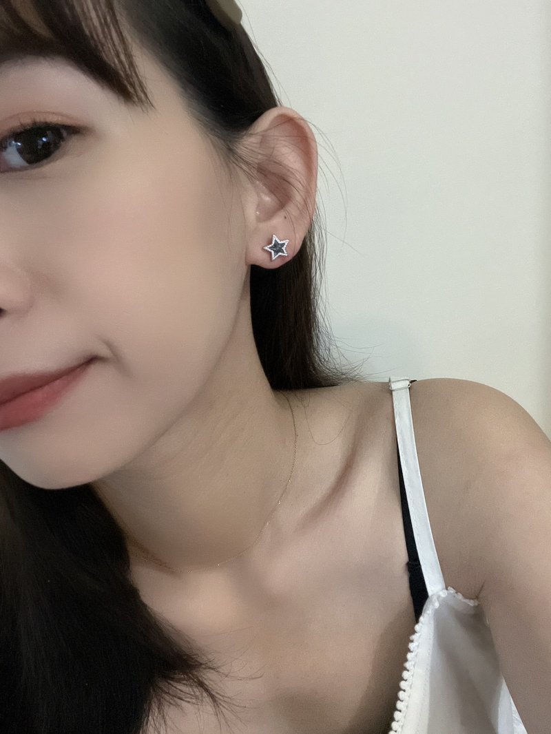 不鏽鋼 星星 胎毛 母乳耳環 - 嬰兒手鍊/飾品 - 不鏽鋼 