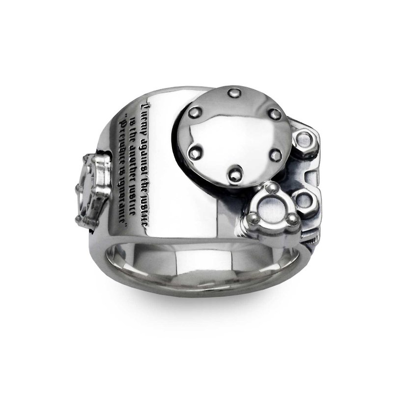925 silver ring men,steampunk,biker fashion,present for him,made in japan,fc294 - แหวนทั่วไป - เงินแท้ สีเงิน