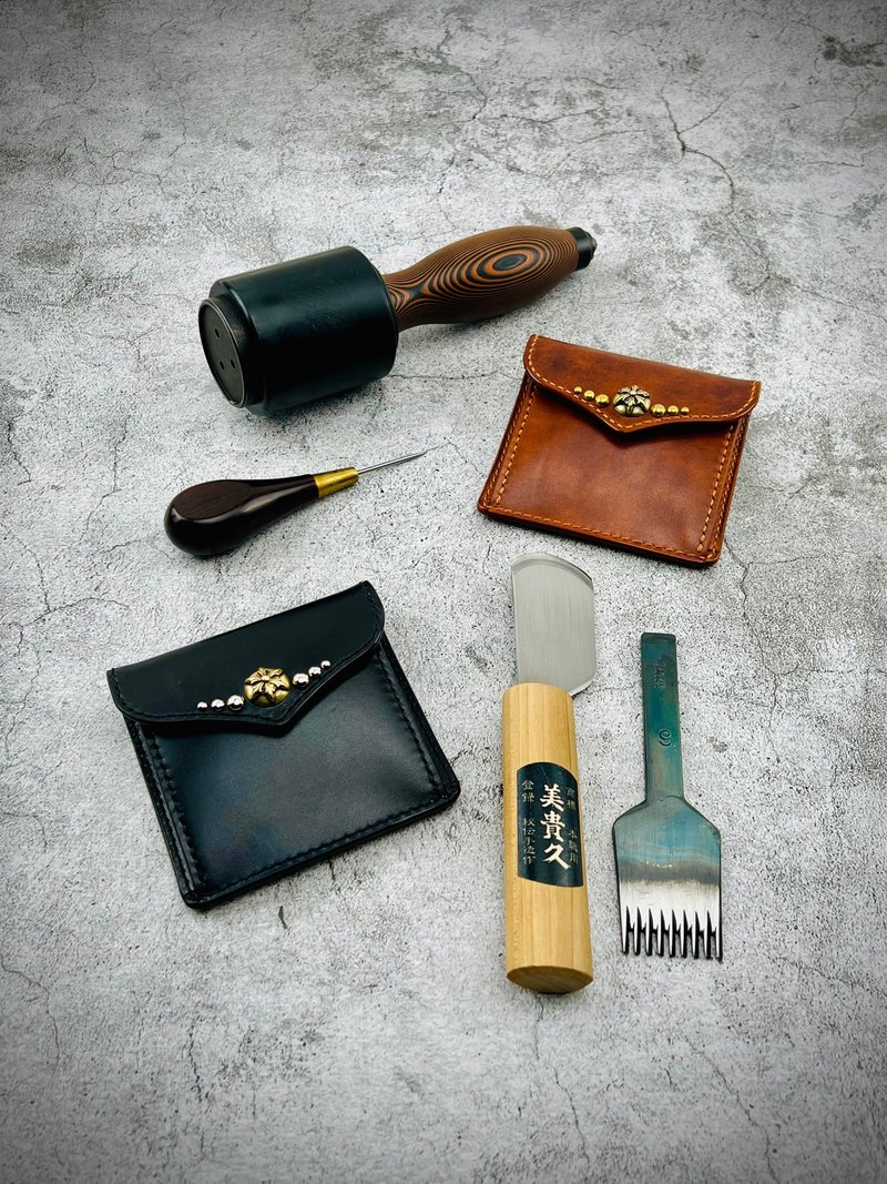 【Accessory Pouch】SL.028 Shaped Coin & Accessory Pouch / Italian Top-Grain Vegetable-Tanned Leather - Coin Purses - Genuine Leather 