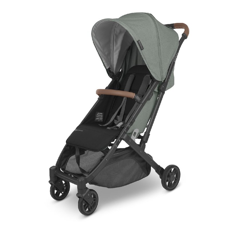 Taiwan Home Delivery [Free Original Cup Holder] [UPPAbaby] MINU V2 Charming Fashion Stroller Earth Green - รถเข็นเด็ก - วัสดุอื่นๆ สีกากี